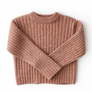 ZARA Baby Ribbed Knit Sweater Brown Size 3-4 Years Cozy Neutral